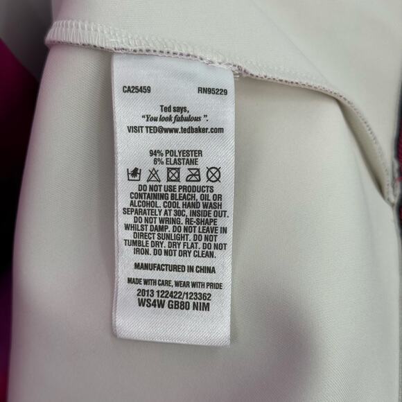 Ted Baker London Sew in Love Watercolor Racerback Skater Dress Women’s Size 6 - Picture 9 of 12